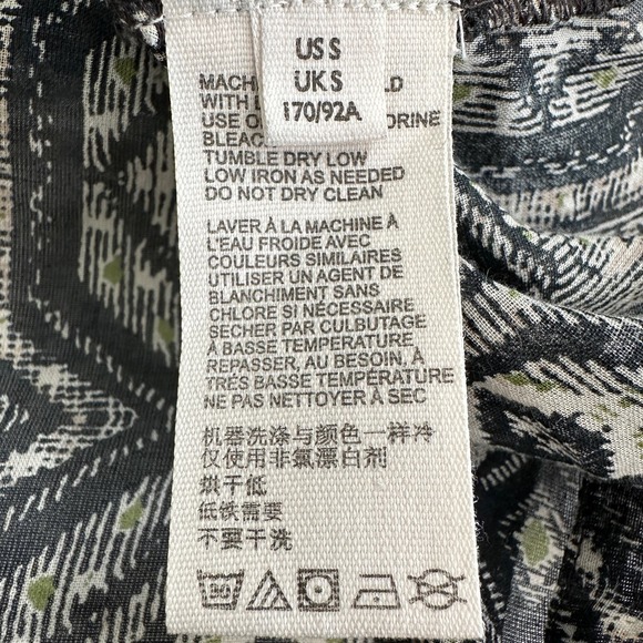 Free people mostly meadows boho blouse Black Combo Festival Hippie small - Picture 9 of 12